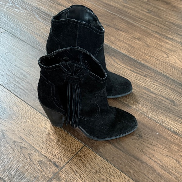 Jessica Simpson Black Suede Ankle Boots Size 10 - Picture 1 of 9
